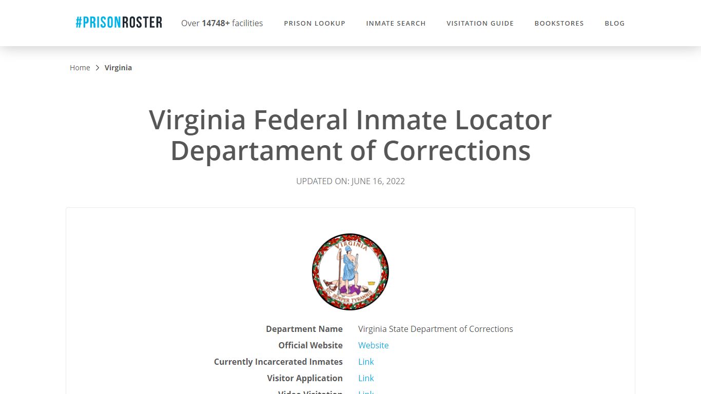 Virginia Federal Inmate Search - Prisonroster